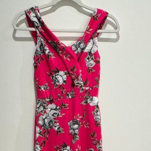 Fashion Nova Pink Floral Jumpsuit
